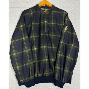 Vintage Sunderland of Scotland Golf XL Tartan Plaid Embroidered Piper Pullover